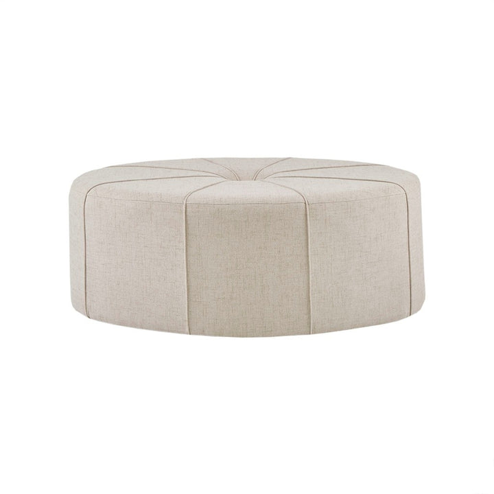 Gracie Mills Karley Thick Welted Oval Ottoman - GRACE-7895 Image 3