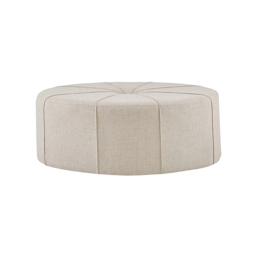 Gracie Mills Karley Thick Welted Oval Ottoman - GRACE-7895 Image 1
