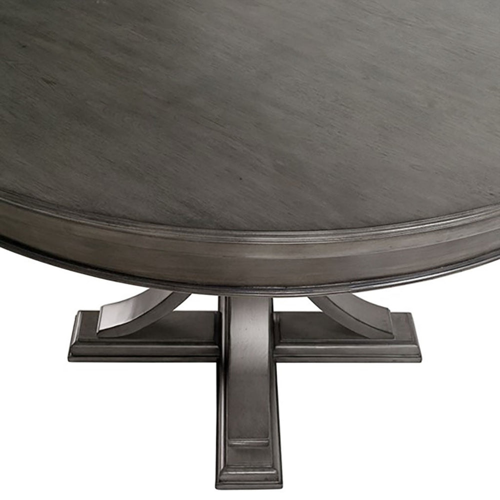 Gracie Mills Anastasia Distressed Solid Round Dining Table - GRACE-8003 Image 2