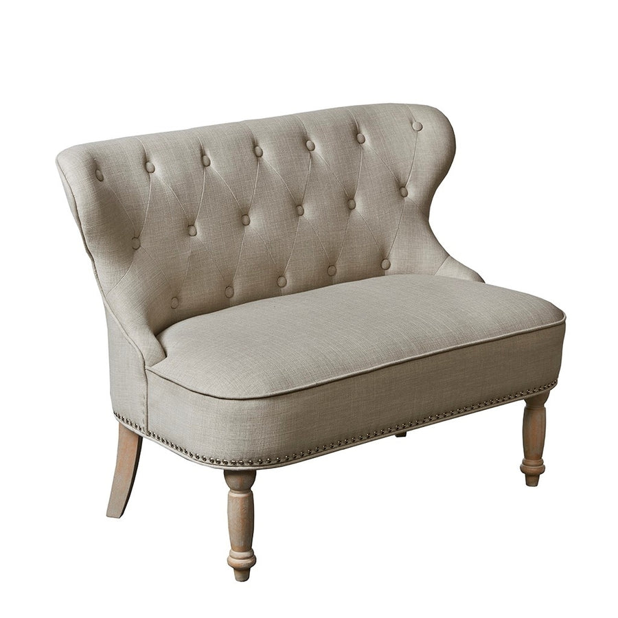 Gracie Mills Korbin Button-Tufted Settee with Pewter Nailhead Trim - GRACE-8577 Image 1