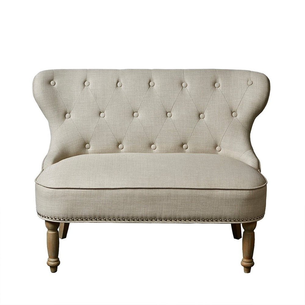 Gracie Mills Korbin Button-Tufted Settee with Pewter Nailhead Trim - GRACE-8577 Image 2