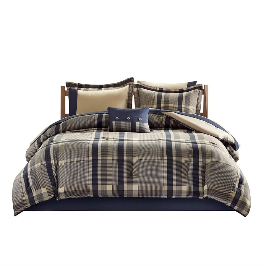 Gracie Mills Lirael Classic Plaid Brushed Microfiber Comforter Set with Bed Sheets - GRACE-8787 Image 1