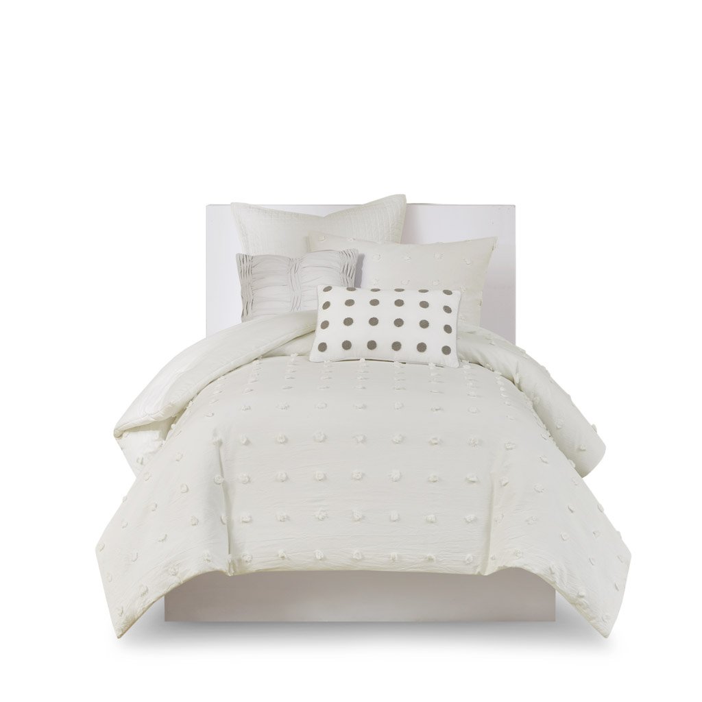 Gracie Mills Grady Elegance Defined Cotton Jacquard Comforter Set with Euro Shams and Throw Pillows - GRACE-9445 Image 7