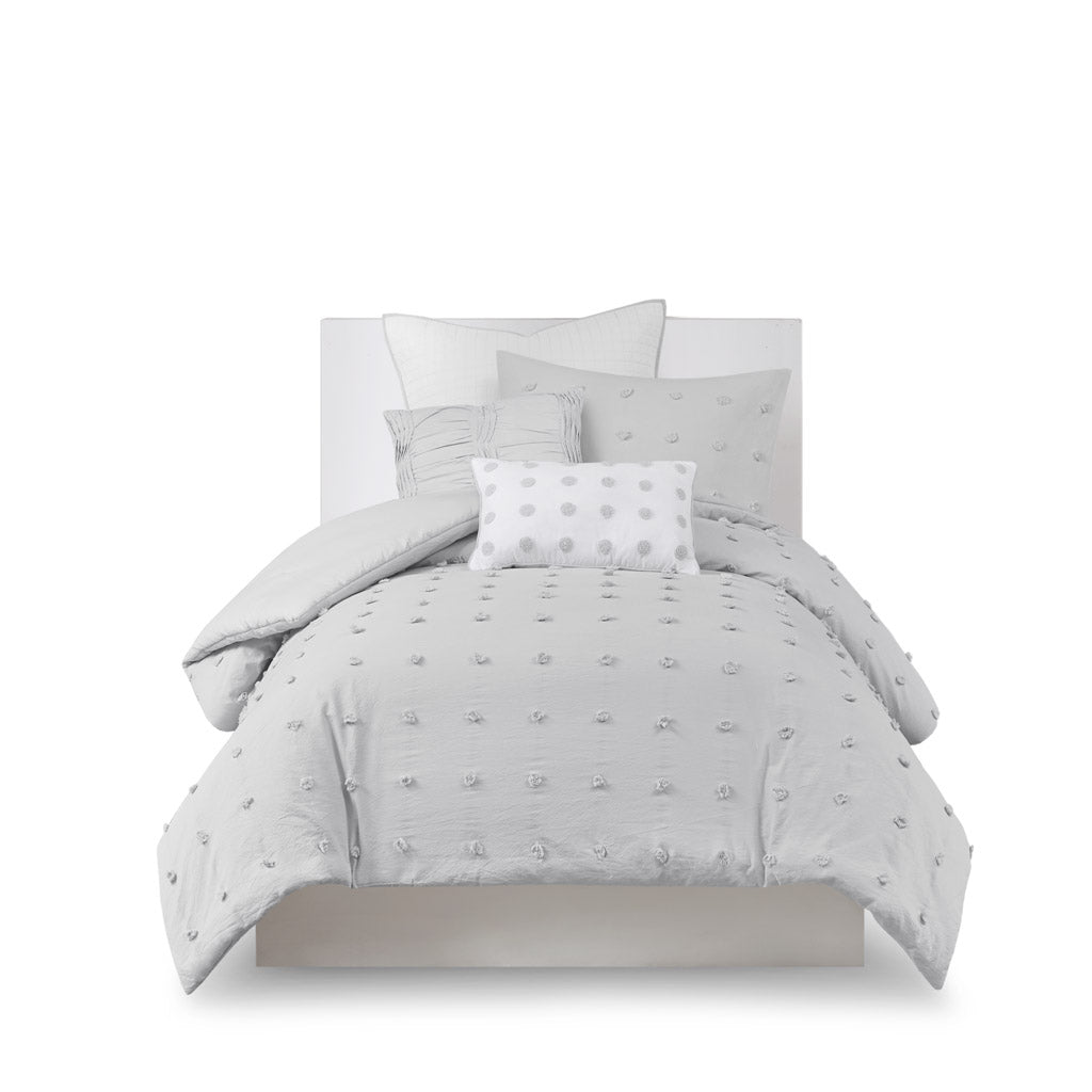 Gracie Mills Grady Elegance Defined Cotton Jacquard Comforter Set with Euro Shams and Throw Pillows - GRACE-9445 Image 10