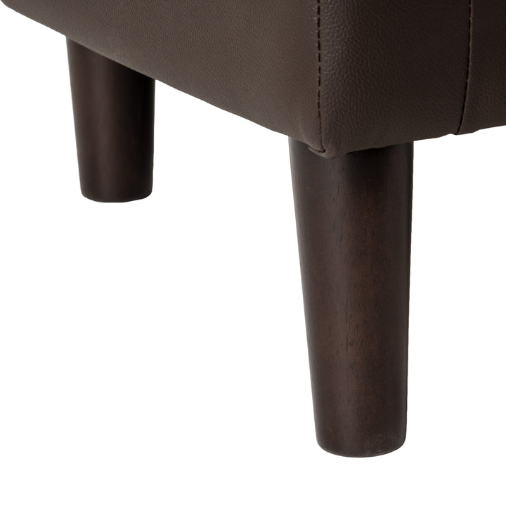 CorLiving Vegan Leather Barrel Chair Image 9