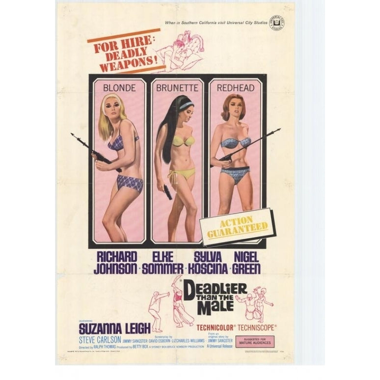 Deadlier Than the Male Movie Poster Print (27 x 40) - Item  MOVEH7264 Image 1