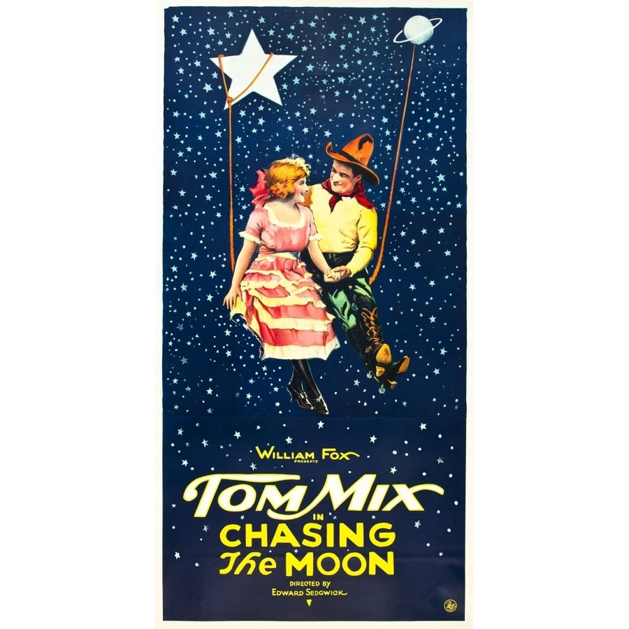 Chasing The Moon L-R: Eva Novak Tom Mix On Us Insert Poster 1922. Movie Poster Masterprint Image 1
