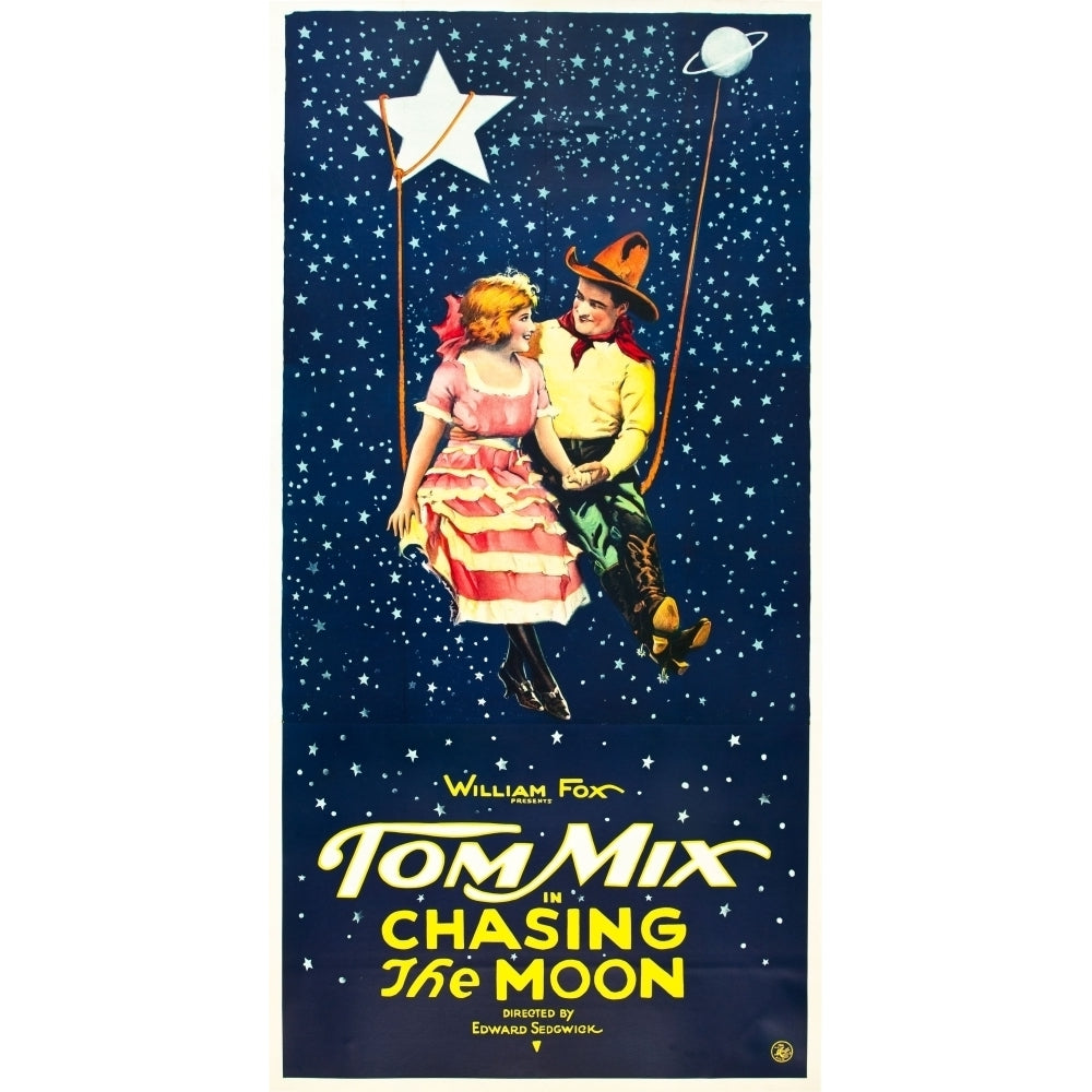 Chasing The Moon L-R: Eva Novak Tom Mix On Us Insert Poster 1922. Movie Poster Masterprint Image 2