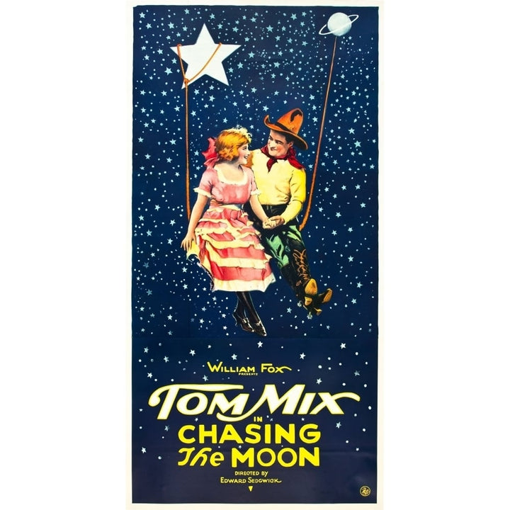 Chasing The Moon L-R: Eva Novak Tom Mix On Us Insert Poster 1922. Movie Poster Masterprint Image 1