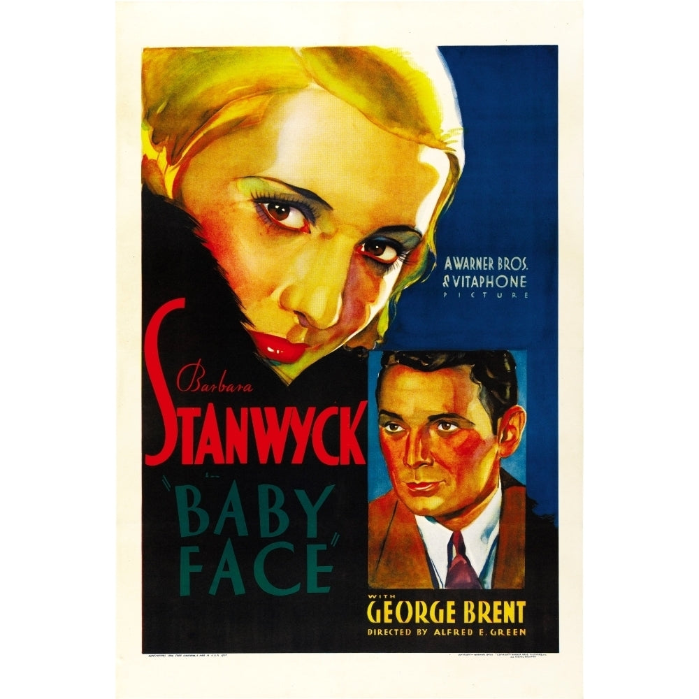 Baby Face Poster Art From Left: Barbara Stanwyck George Brent 1933. Movie Poster Masterprint Image 2