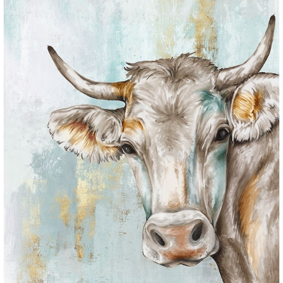 Headstrong Cow Poster Print by Eva Watts Image 1