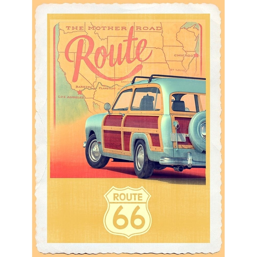 Route 66 Vintage Travel Poster Print by Edward M. Fielding Image 1