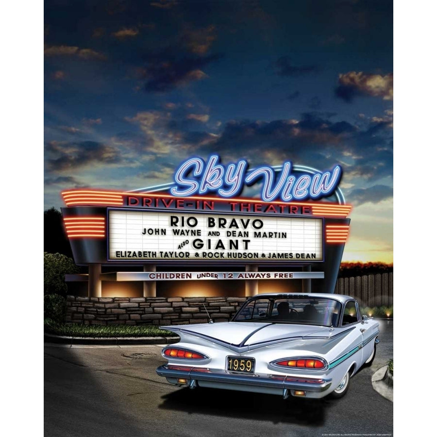 Skyview Drive In Poster Print by Helen Flint Image 1