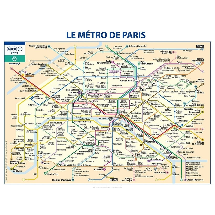 Metro de Paris Poster Print by Ratp Ratp   GC347 Image 1