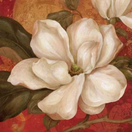 Magnolia on Red II Poster Print by Pamela Gladding Image 1