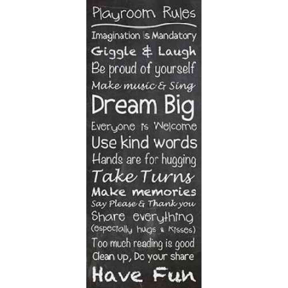 Playroom Rules Chalkwhite Poster Print by Lauren Gibbons Image 2