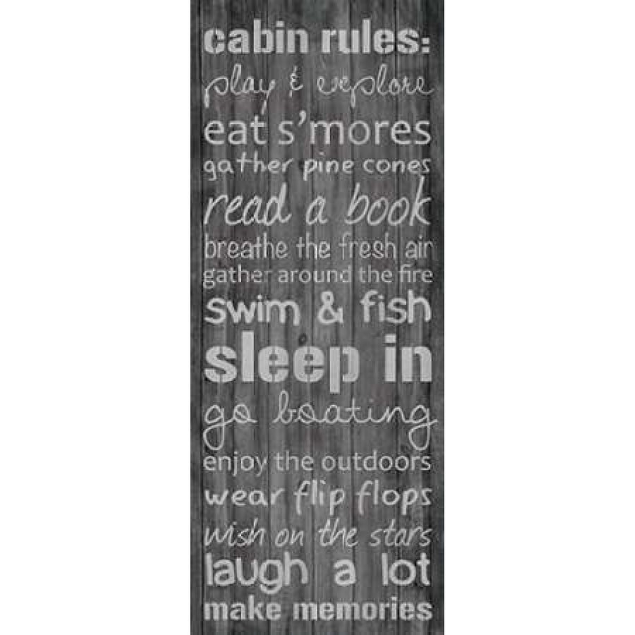 Cabin Rules Poster Print by Lauren Gibbons Image 1