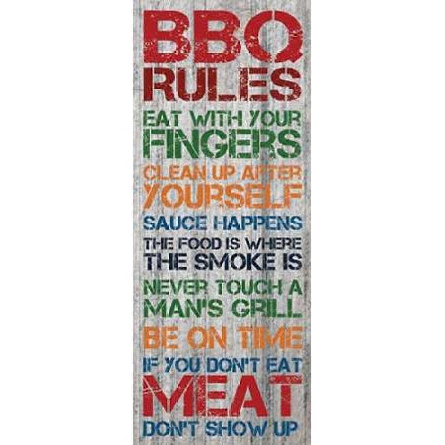 BBQ Rules 3 Poster Print by Lauren Gibbons   GLPL038A2 Image 1