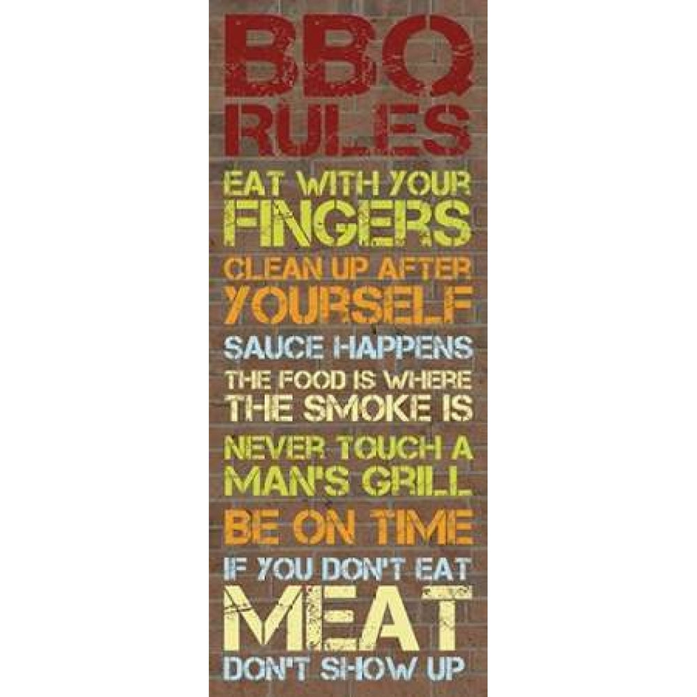 BBQ Rules Brick Poster Print by Lauren Gibbons Image 2