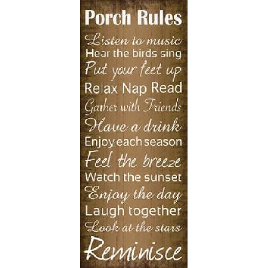Porch Rules 2 Poster Print by Lauren Gibbons Image 1
