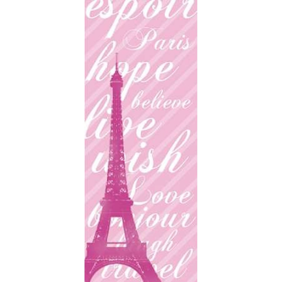 Pink Eiffel 3 Poster Print by Lauren Gibbons Image 1
