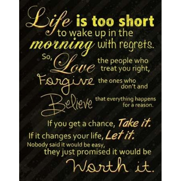 Life Is Short Poster Print by Lauren Gibbons Image 1