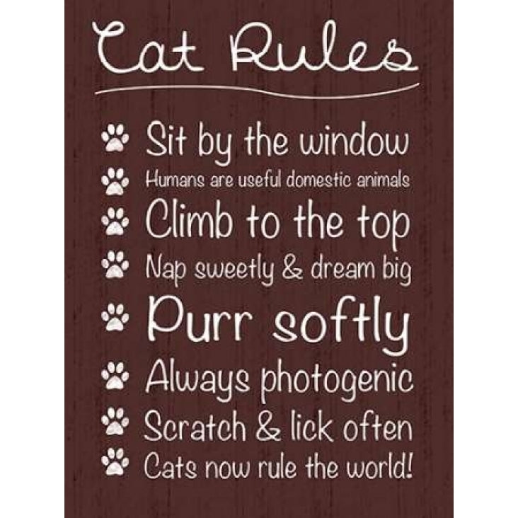 Cat Rules Poster Print by Lauren Gibbons   GLRC046A Image 1