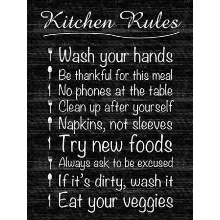 Kitchen Rules Poster Print by Lauren Gibbons Image 1