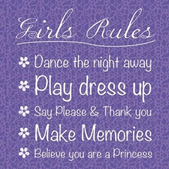 Girls Rules Poster Print by Lauren Gibbons   GLSQ129G Image 1
