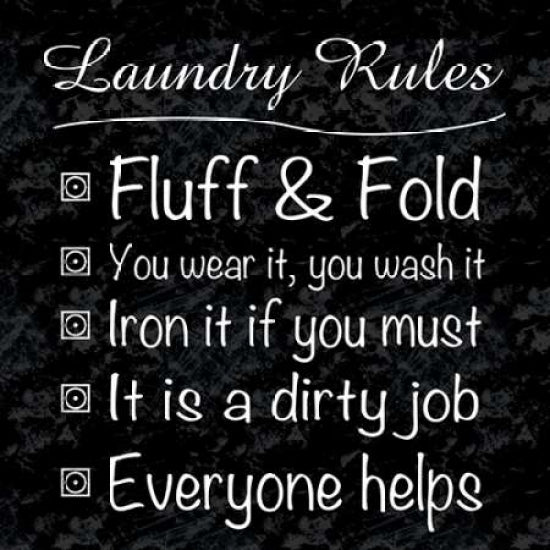 Laundry Rules Poster Print by Lauren Gibbons Image 1