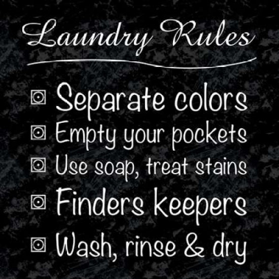 Laundry Rules Poster Print by Lauren Gibbons Image 1