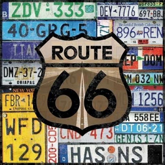 Route 66 Plates Poster Print by Lauren Gibbons Image 1
