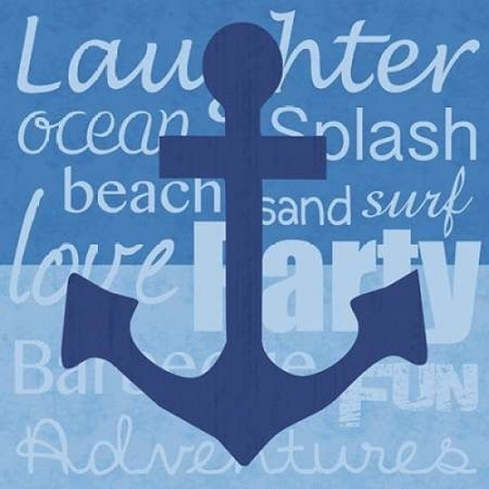 Beach Anchor Poster Print by Lauren Gibbons Image 1