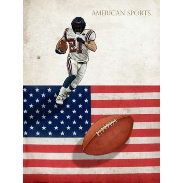American Sports-Football 1 Poster Print by  GraphINC Studio Image 1