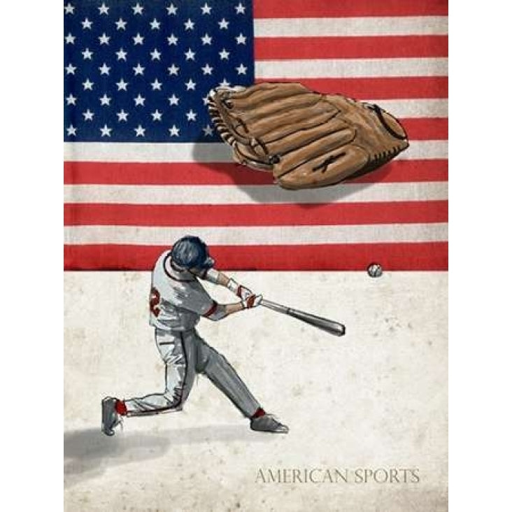 American Sports-Baseball 1 Poster Print by  GraphINC Studio Image 1