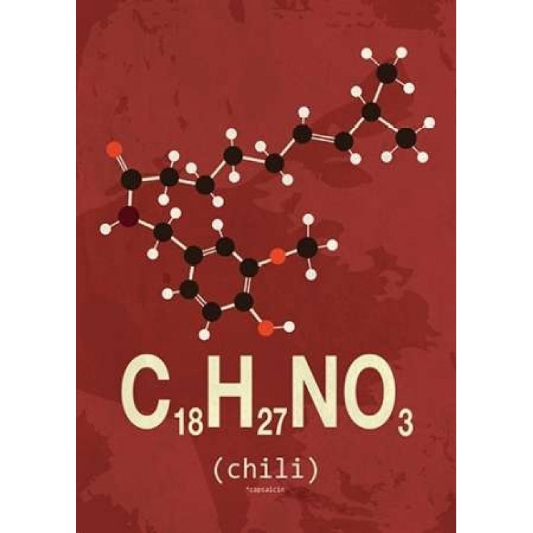 Molecule Chili Poster Print by TypeLike Image 1