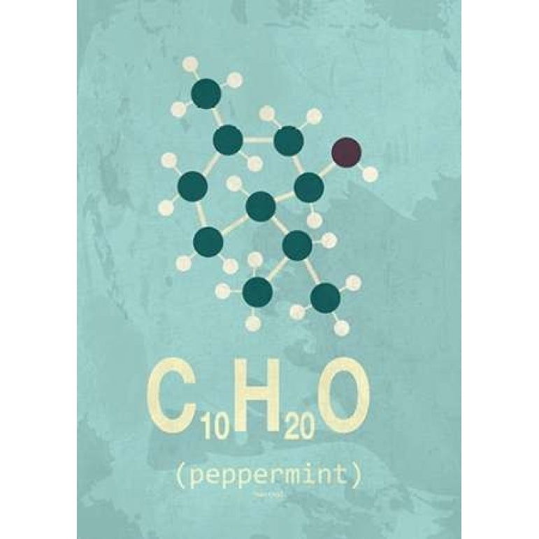 Molecule Peppermint Poster Print by TypeLike Image 1