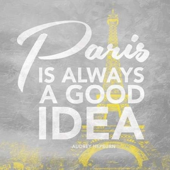 Paris yellow Poster Print by Jace Grey Image 1