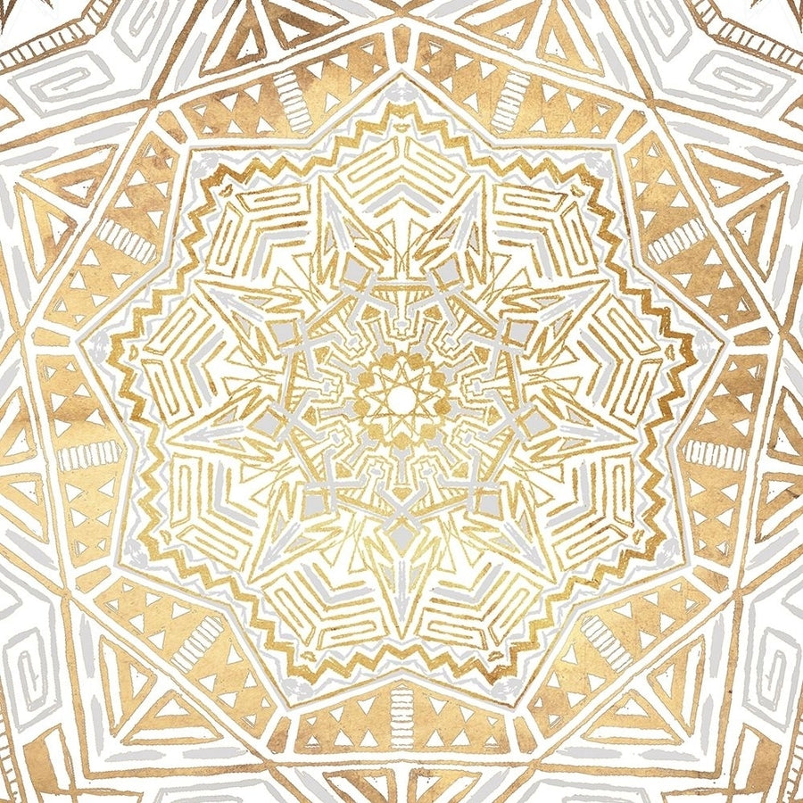 Gold Silver Mandala Poster Print by Jace Grey Image 1