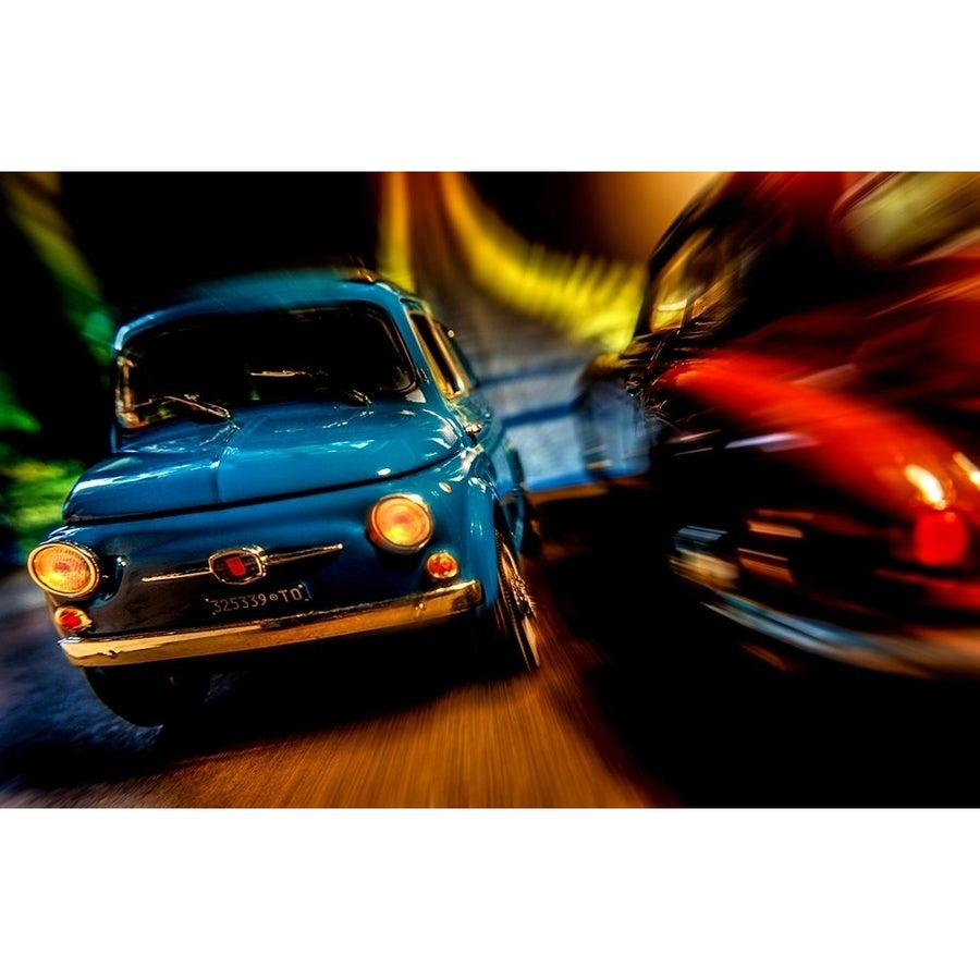 Cars in action - Fiat 500M Poster Print by Jean-Loup Debionne Image 1