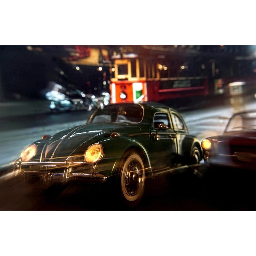 Cars in action - VW Beetle Poster Print by Jean-Loup Debionne Image 1