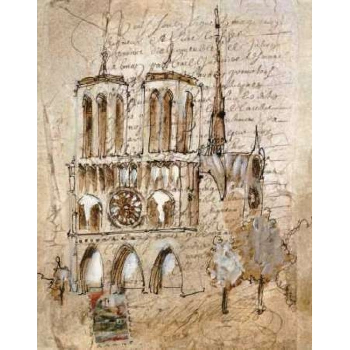 Notre Dame Poster Print by Liz Jardine Image 1