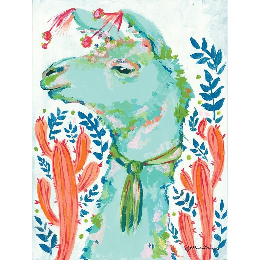 Llama in the Desert Poster Print by Jessica Mingo Image 1