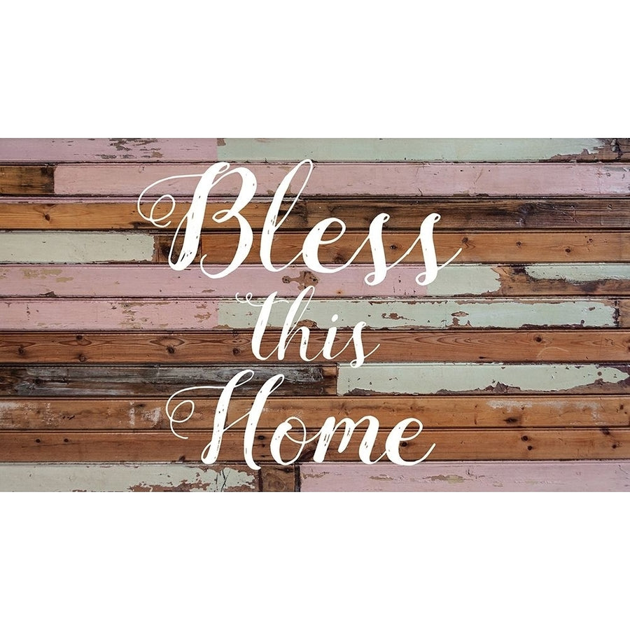 Bless This Home Barnwood Poster Print by Jelena Matic Image 1
