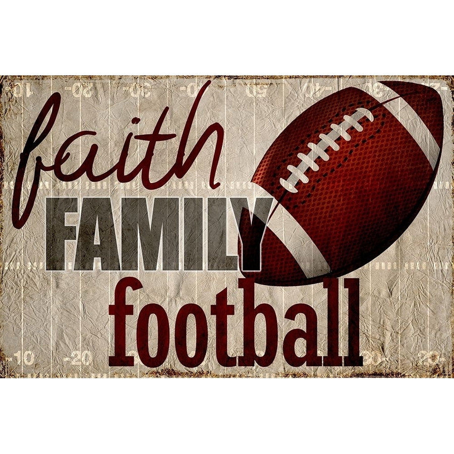Faith Family Football Poster Print by Allen Kimberly Image 1