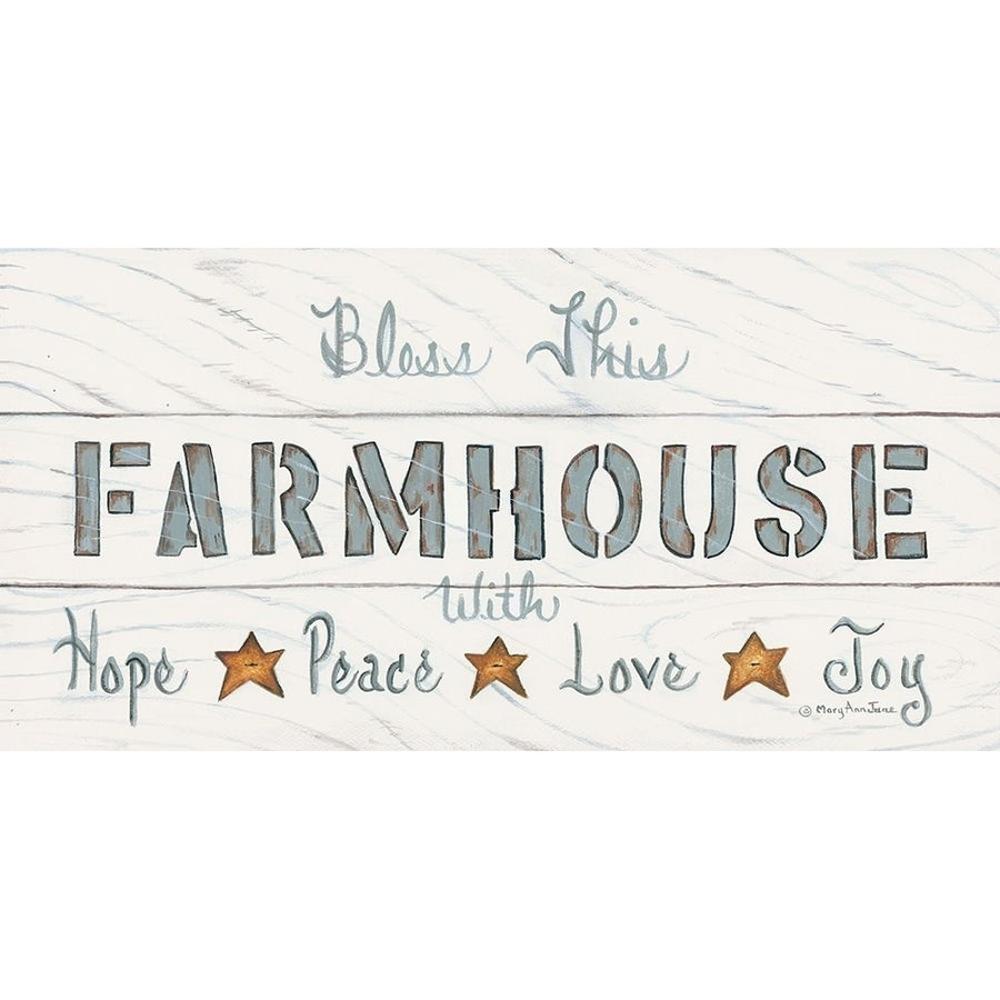 Bless This Farmhouse Poster Print by Mary Ann June Image 1