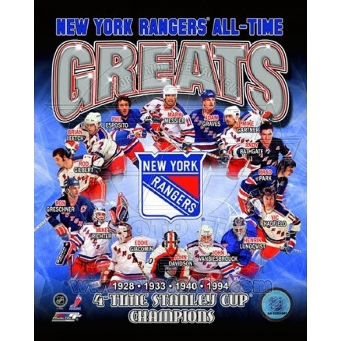 York Rangers All-Time Greats Composite Sports Photo Image 1