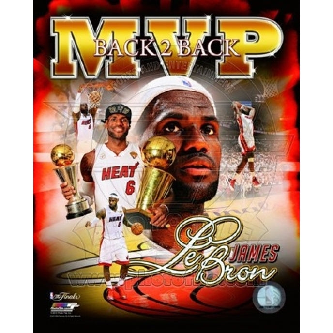 LeBron James 2013 NBA Finals MVP Portrait Plus Sports Photo Image 1