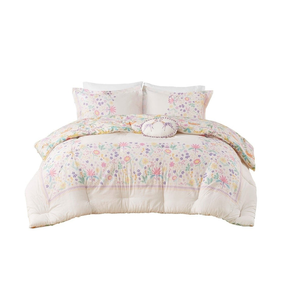Gracie Mills Gabriela Reversible Cotton Comforter Set with Throw Pillow - GRACE-15753 Image 1