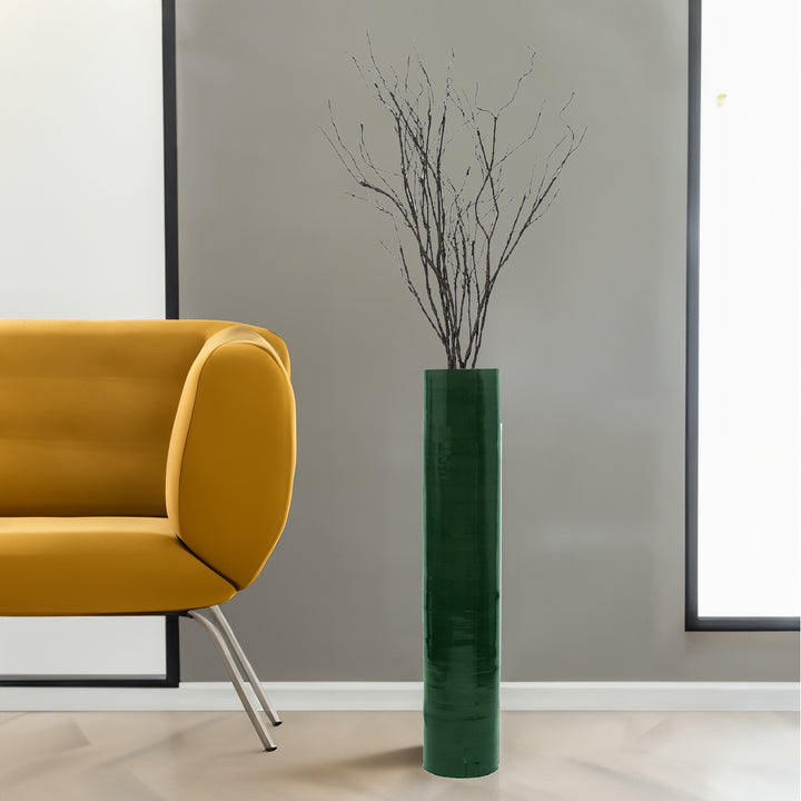 30-Inch-Tall Decorative Contemporary Bamboo Display Floor Vase - Cylinder Shape - Stylish  Accent - Modern Tall Vase in Image 11